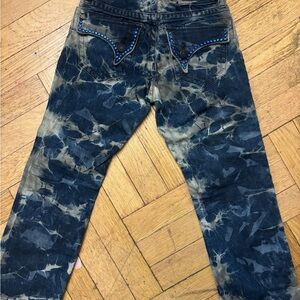 Robin’s Jeans Saturn KIDS size 6 Sapphire pocket tie dye flare